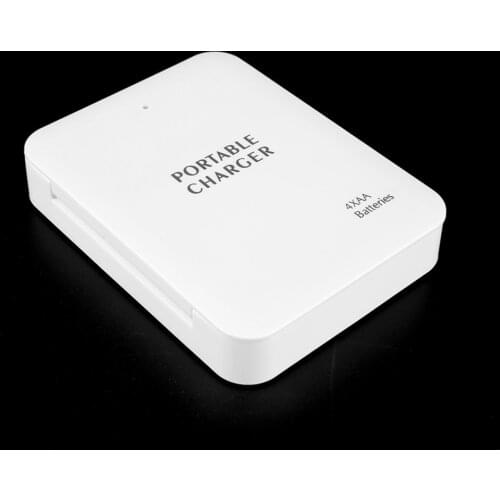 New Portable Dual USB DIY Powerbank Case 4 X AA Battery (not Included)Charging Digital Display Power Bank Shell Kit