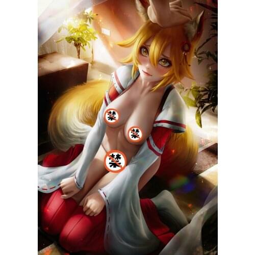 Print silk or canvas Anime Senko sexy lady art poster 16x24 24x36 inch custom living room bedroom decorative painting