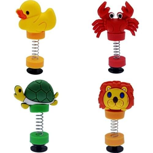 Kids Gifts 4 PCS Yellow Duck Red Crab Tortoise Lion Head Sway Shoe Accessories Rocking Charms