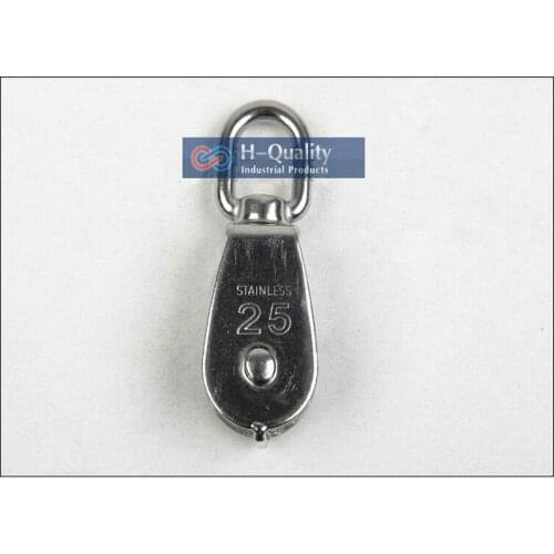 304T Stainless Steel Single Eye Swivel Pulley Block 25MM Free Ship Wholesales Lifting Hardware