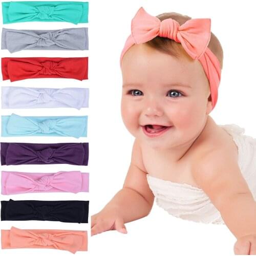 New Adorable Boho Newborn Toddler Headband Ribbon Elastic Baby Headdress Kids Hair Band Girl Bow Knot
