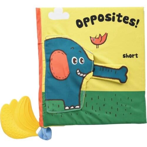 Baby Early Education Fabric Book Cute Pattern Parent-child Interactive Sound Paper Cloth Rattle Book Toy for Toddler