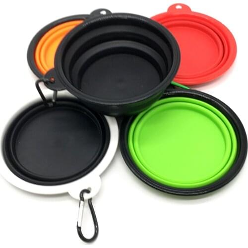 ULTRASOUND PET Luxury Pet Silica Gel Bowl Dog Folding Portable Feeders Bowls For Dogs Six Colors Available Size 13cmX9cmX5.5cm