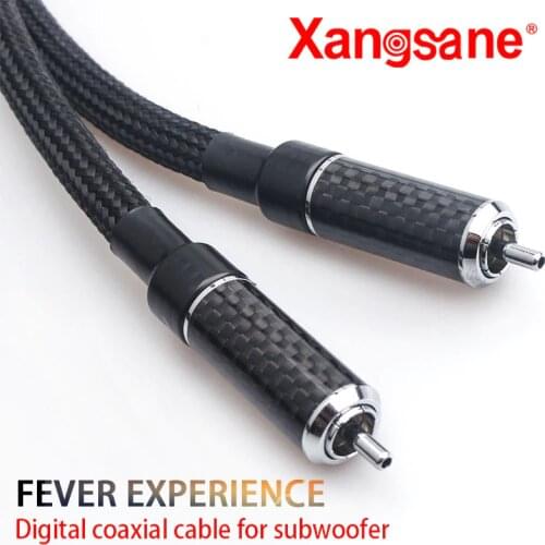Xangsane carbon fiber oxygen-free copper silver-plated audio digital coaxial cable amplifier subwoofer output speaker cable