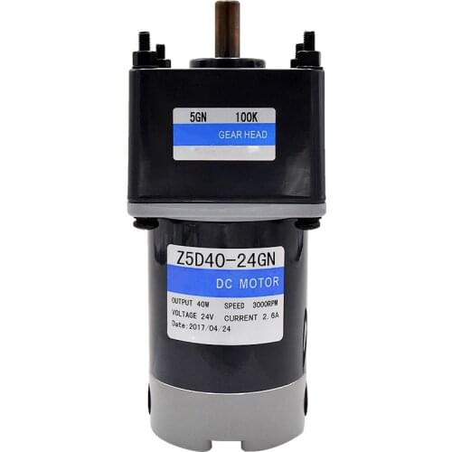 Z5D40-24GN/5GN100K DC Motor 40W 3000rpm 24V 2.6A Micro DC Gear Motors DC Brush Gear Motor DC MotorHigh Quality