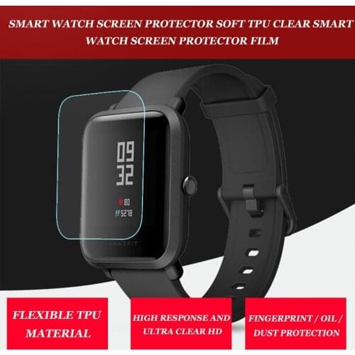 Smart Watch Screen Protector Soft TPU Clear Smart Watch Screen Protector Film For Xiaomi Huami Amazfit Bip PACE Lite