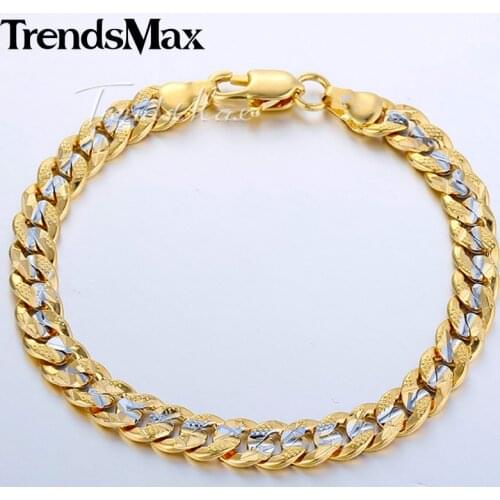 Womens Mens Bracelets Cuban Link Chain Bracelet For Woman Male Jewelry 2018 Gifts Dropshipping Wholesale 6mm KGB292