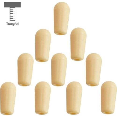 10 Pieces Plastic 3-Way Toggle Switches Knobs Cap for LP Electric Guitar Replacement Parts 4mm Beige