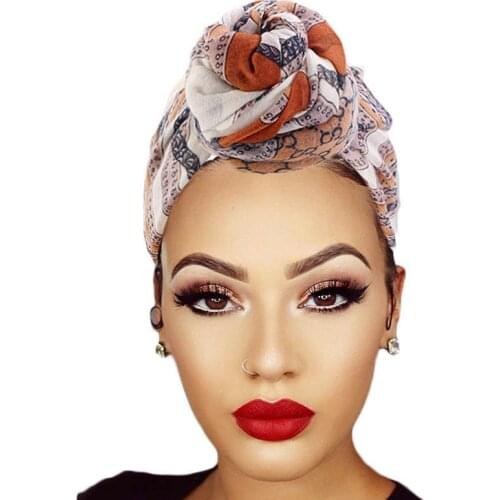 2021 Muslim Women Turban Hijab National Decorative Scarf scarf Hijab for Muslim Girl Head Wrap African Traditional Print Ankara