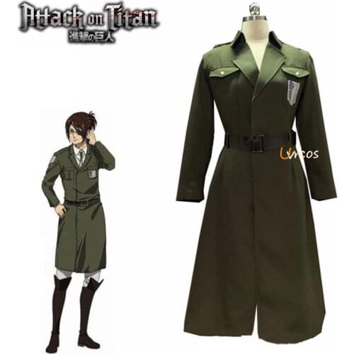 2021 Japan Anime Attack on Titan Coat Cosplay Costume Cos Scout Regiment Cosplay Coat Custom Size