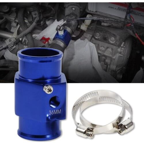 36mm Blue Water Temperature Joint Pipe Temp Sensor Gauge Radiator Hose Adapter