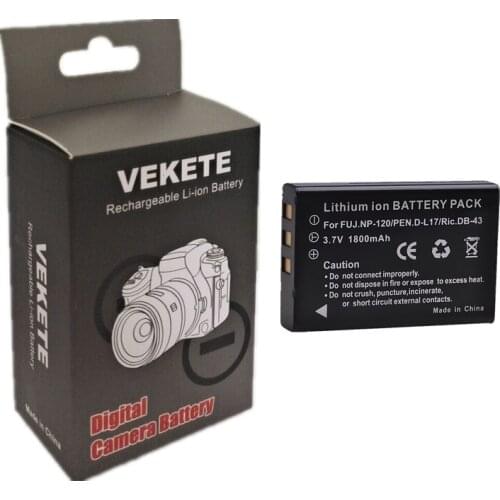 NP-120 NP120 FNP120 DL17 D-Li7 DB-43 BP-1500s Battery for Fuji Fujifilm F10 F11 M603 Zoom Pentax MX4 MX550 RICOH GX8 300G 500G