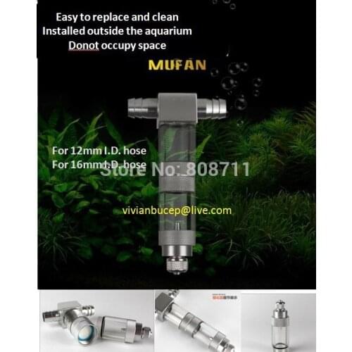 Aquarium fish tank co2 external diffuser check vavle bubble counter 3 in 1 for water pipe 12mm/16mm