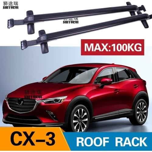 FOR MAZDA CX-3, 5-dr SUV, 2015- Bars with Locking Aluminum Alloy with Luggage Box Bike Rack sport Roof Luggage Trunking