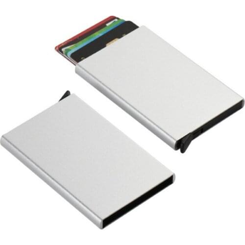 Credit Card Holder Women Men Business Card Holder Creative Aluminum Holder Metal Box Men Travel ID Cardholder Card Case Wallet