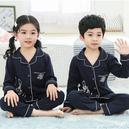 Baby clothes Boys & girls Cartoon Sleepwear Suit Set Children Autumn Pajamas clothing kids long-sleeved+pant 2-piece Cardigan