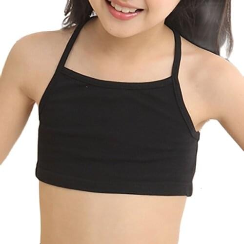 Kids Girls Camisole Cotton Vest Bra Children tank Girl Solid Underwear Child Workout Crop Top Teens Training Undershirts