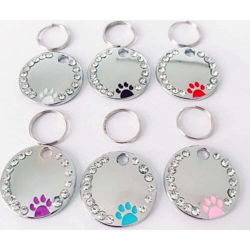 Personalized Dog Tag Custom Pet Puppy Cat ID Tag Dog Collar Accessories Engraved Stainless Steel Name Number for Dogs Cats