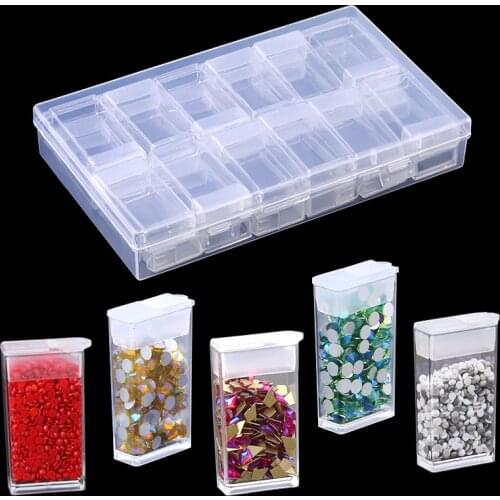 42/64/pcs Diamond Painting Tools Beads Container Rhinestone Diamond Embroidery Stone Storage jewelry Accessory Convenience Box