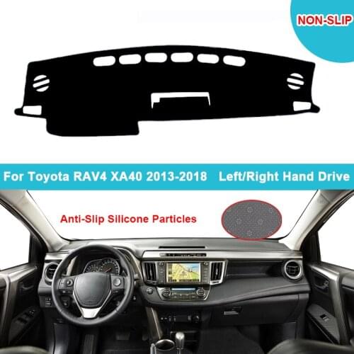 Flannel Suede Polyester Car Dashboard Cover Dash Mat For Toyota RAV4 XA40 2013 2014 2015 2016 2017 2018 Dashmat Carpet Cape