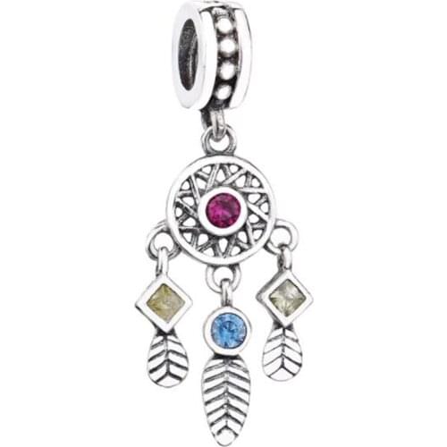 Colorful Wing Dangle Charm 100% Real 925 Sterling Silver Wing Beads Charms Fit Original Bracelet Diy Jewelry