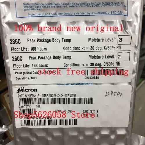 MT52L512M64D4GN-107 WT:B D9TPL MT47H32M16NF-187E:H D9SBQ BGA 100% new original 1PCS/LOT STOCK
