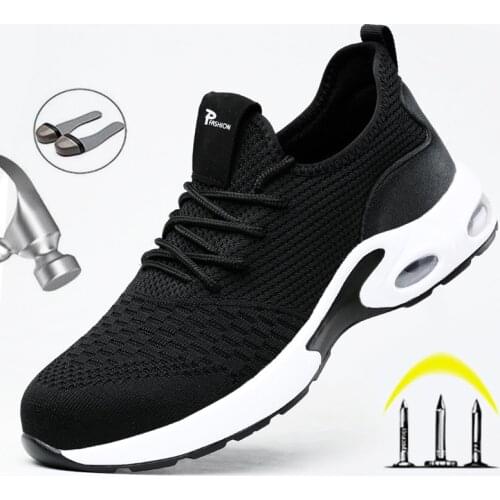 Male Work Sneakers Mens Safety Shoes Working Boots For Man Steel Toe Cap Shoes Anti-Smashing Work Shoes Dropshipping Protective
