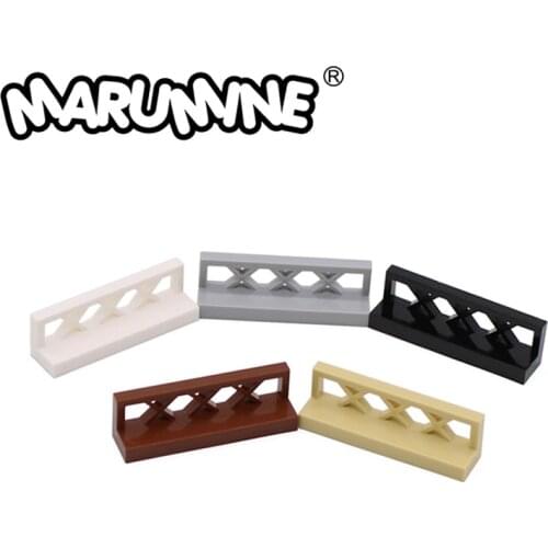 Marumine Model Kit 3633 Fence 1x4x1 Analog X Railing Bricks Parts Construction House Building Blocks Engineering Childrens Toys