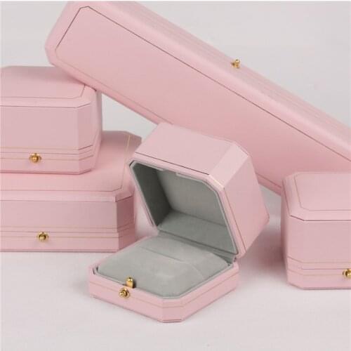 Newest fashion Pink jewelry packing Boxes Marriage ring box High-grade Pendant Gift Boxes and birthday gift Case for sweetheart