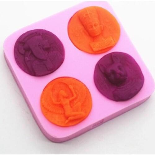 Wholesale/retail,free shipping,4 hole Ancient Egyptian Pharaohs Cake Decoration Mold sugar mold Chocolate mould