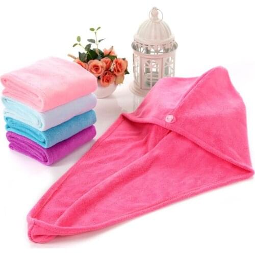 70g Microfiber Hair Drying Towel Wrap Turban Head Hat Bun Cap Shower Dry Microfiber Bath Tower 10 Colors LX2848