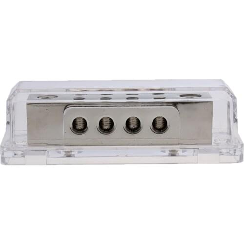 10 Way Car Audio Power/Ground Distribution Block 2X 0Ga In To 8X 8Gauge Out Auto Power Distributor For RV Truck Trailer