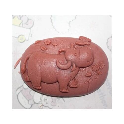 Handmade Soap Silicone Mold Animal Candle Molds Polymer Clay free cow play with butterfly