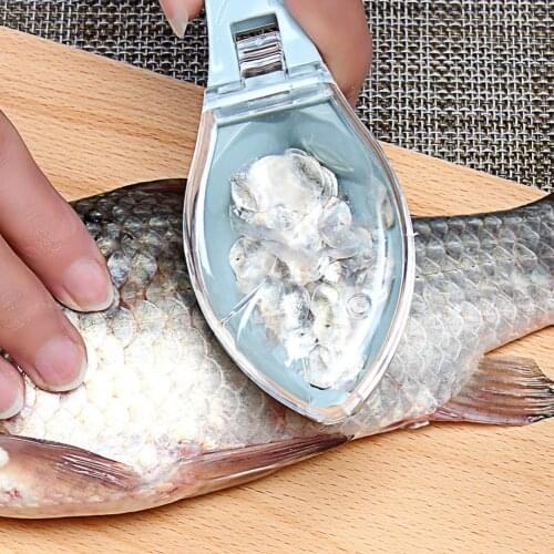 Fish Scale Scraper Tools Fish Scale Cleaning Manually Removing Scales Knife Kitchen Practical Portable Remover Tools