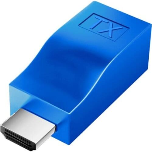 30m HDMI Extender(1 Pair TX+RX) HDMI to RJ45 Extension LAN Network CAT5e / 6 UTP LAN Ethernet Cable for 4k 1080p HDTV HDPC