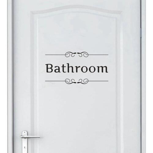 Bathroom Bedroom Playroom Office Toilet Entrance Sign Door Stickers For Home Decoration Diy Vinyl Wall Art Quotes Decals