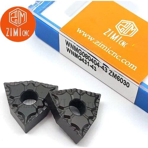 High quality 10pcs WNMG080404-43 Carbide Hexagon External CNC Lathe Blade Steel Parts Processing Peach Shape Lathe Tool