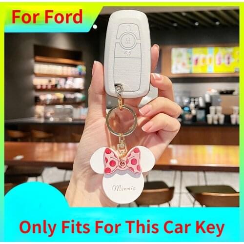 Funny Soft TPU Car Key Case Full Cover For Ford Fusion Mustang Explorer F150 F250 F350 EcoSport Edge S-MAX Ranger Lincoln Mondeo
