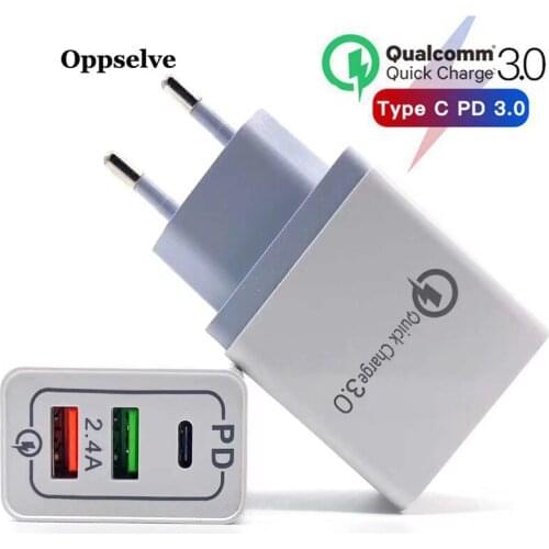 Quick Charge 3.0 USB Charger Type C QC 3.0 Charger for Samsung S10 S9 S8 Plus Huawei 30W 3.0 Fast Charger For iPhone 11 Pro Max