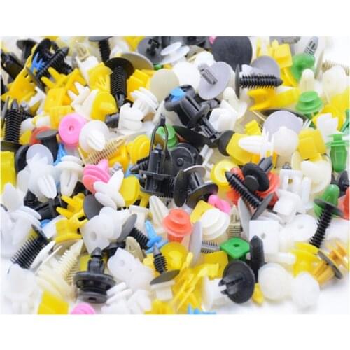 200Pcs Universal Mixed Auto Fastener Car Bumper Clips Retainer Push Engine Cover Car Fastener Rivet Door Panel for Fender Liner