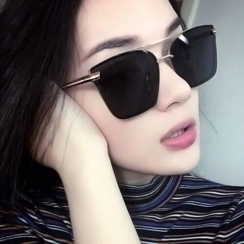 LONSY Fashion Flat Top Oversize Square Sunglasses Women Big Frame Luxury Brand Sun Glasses For Female Male Gafas De Sol Mujer