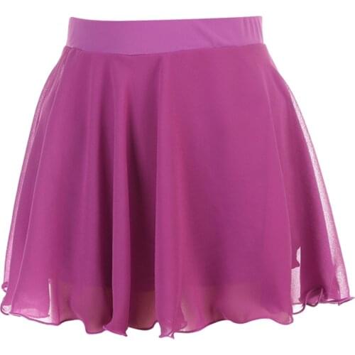 Women Ice Figure Skating Dress Dance Roller Skating Skirt Rose Red