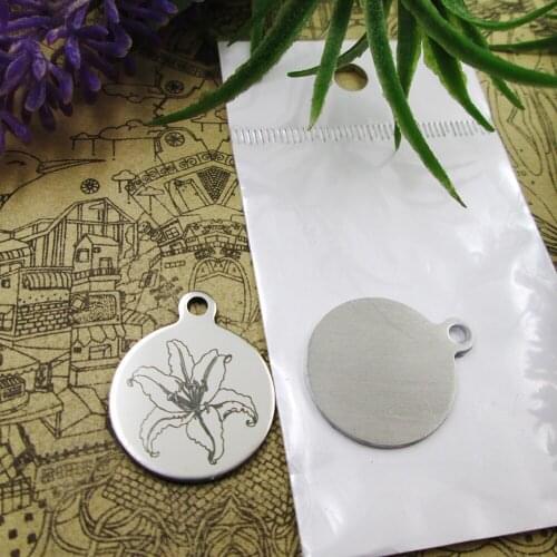 10pcs--"Stargazer Lily Flower"stainless steel charms 5 styles for choosing DIY Charms for necklace bracelets