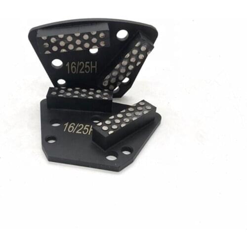 GT57 Two Bar Segments Concrete Coating Removal Trapezoid Diamond Grinding Shoes Metal Polishing Pads Epoxy Removing 12PCS