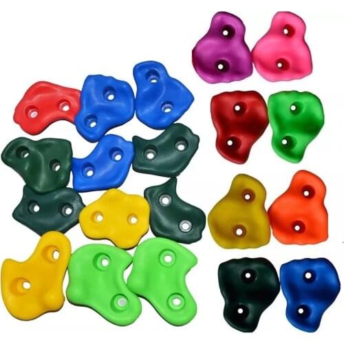 15 Pcs Plastic Rock Climbing Wall Children Climbing Stones Toys Without Screws Hand Hold Grip Kit Climb Rock Equipment