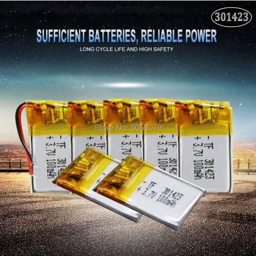 20pcs 3.7V polymer lithium battery 301423 For MEIZU MP3 smart wear Bluetooth headset 100MAH speaker toys