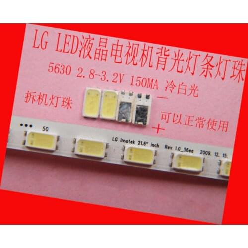100piece/lot for repair LG LCD TV LED backlight Article lamp SMD LEDs 3V 5630 Cold white light emitting diode