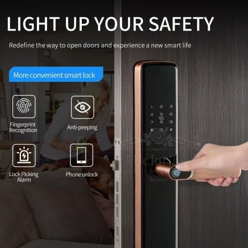 2021 New X1 Fingerprint Smart Lock High performance Smart Home Door Lock Security Intelligent Biometric Fingerprint Locks