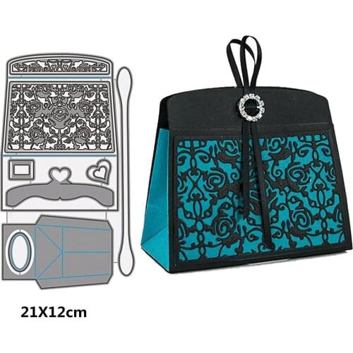 3D Handbag Stencil Metal Cutting Dies Scrapbooking Embossing Paper Craft Making
