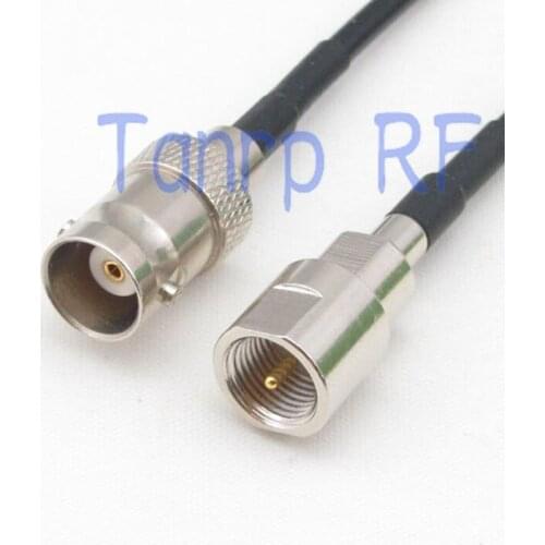 50CM Pigtail coaxial jumper cable RG174 extension 20in BNC female jack to FME male plug RF connector adapter
